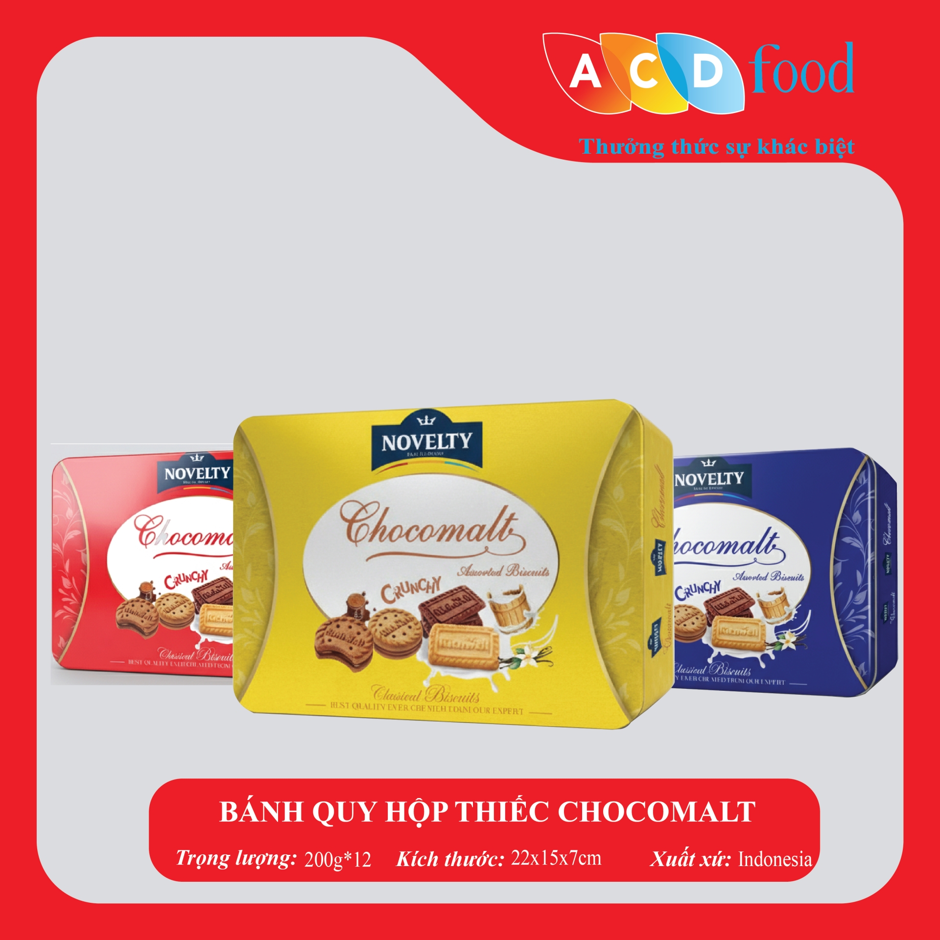 BÁNH QUY HỘP THIẾC CHOCOMALT